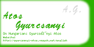atos gyurcsanyi business card